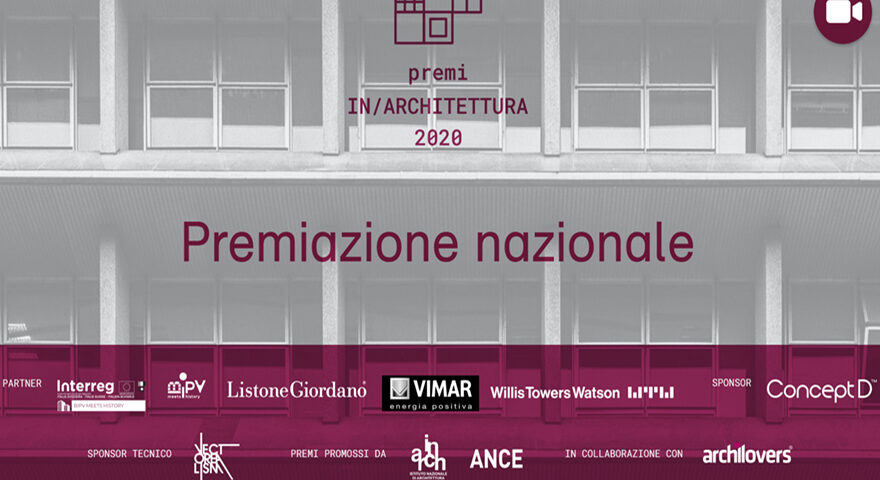 Cerimonia nazionale Premi In/Architettura 2020 domani alle 15 in diretta streaming