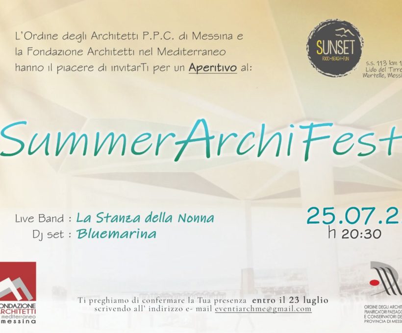 Il 25 luglio Summer ArchiFest