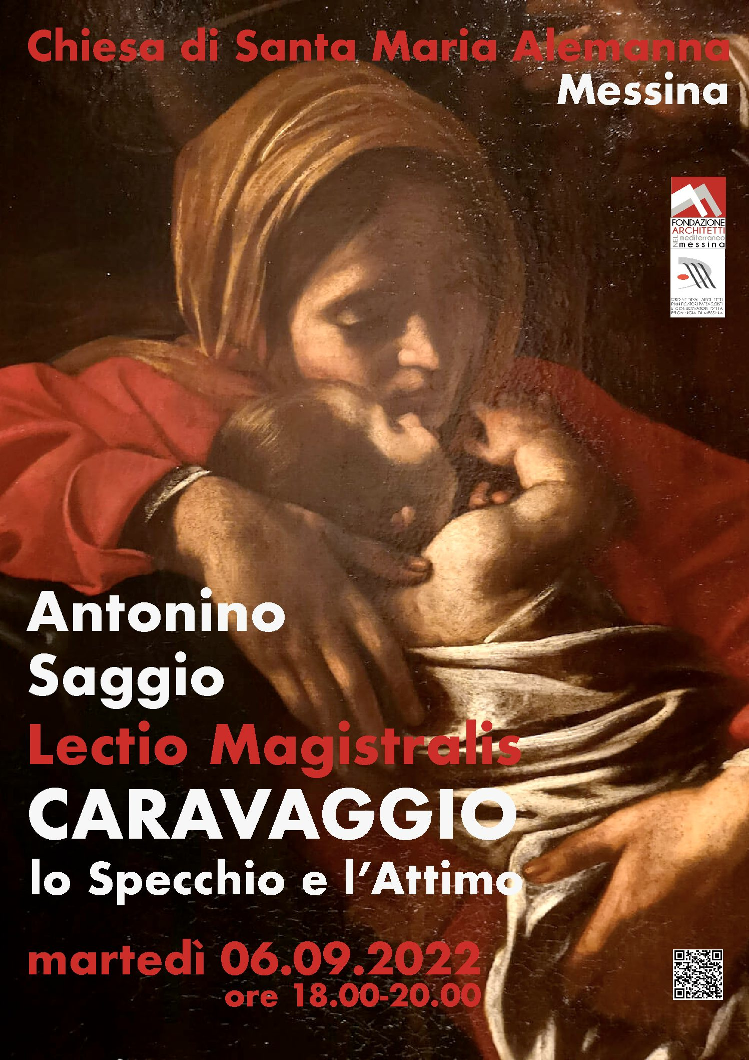 6 Settembre chiesa S.Maria Alemanna -Lectio Magistralis Caravaggio lo specchio e l’attimo